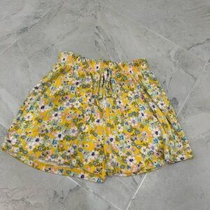 Floral Yellow Shorts